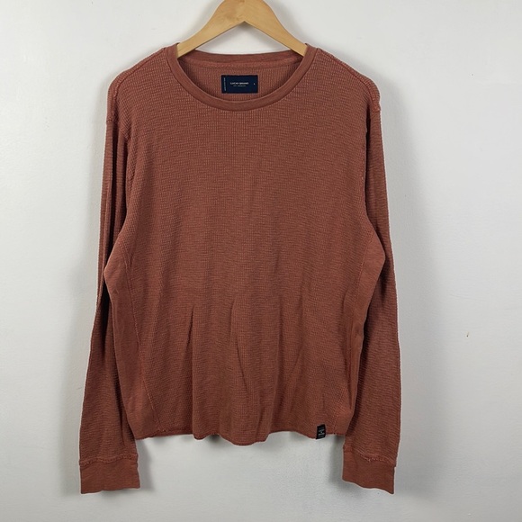 Lucky Brand Mens Garment Dye Thermal Crew - L - Picture 2 of 6